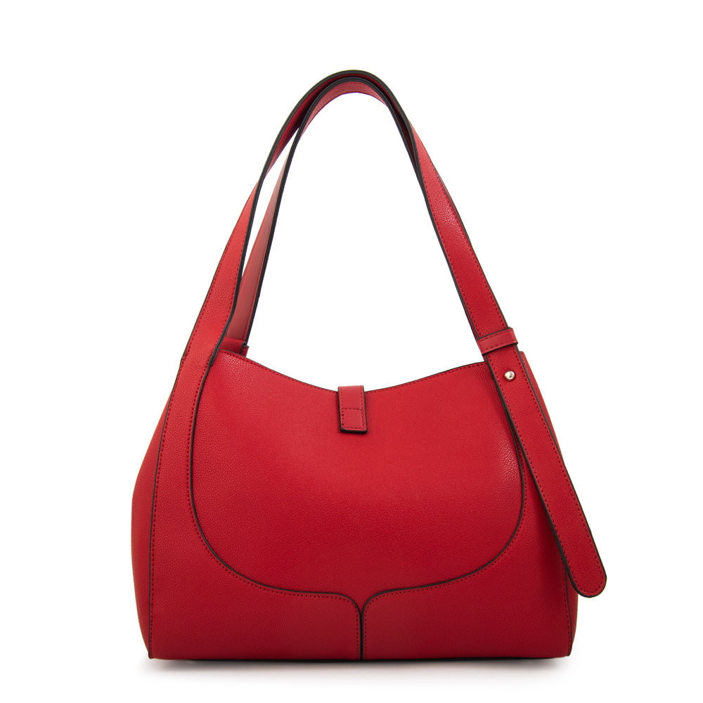 Cartera tote carey pequeña rojo