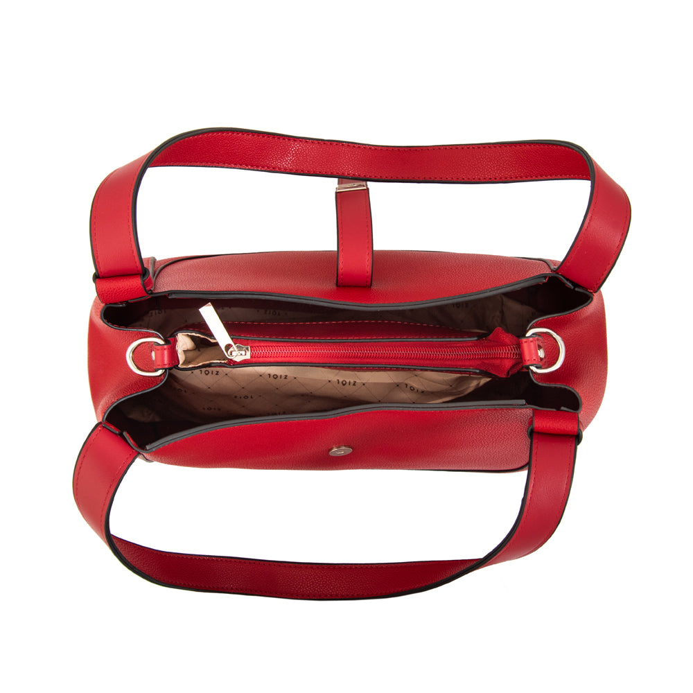 Cartera tote carey pequeña rojo