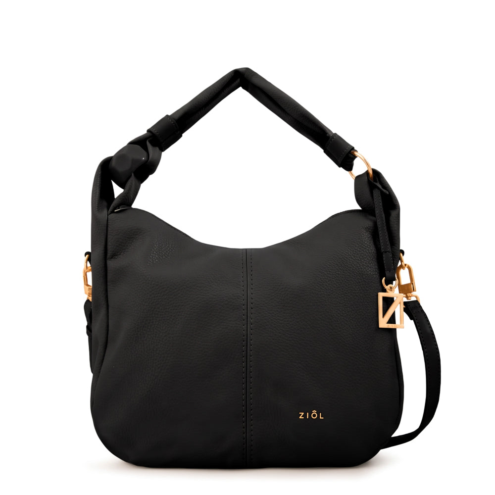 Cartera corte oval casandra grande negro