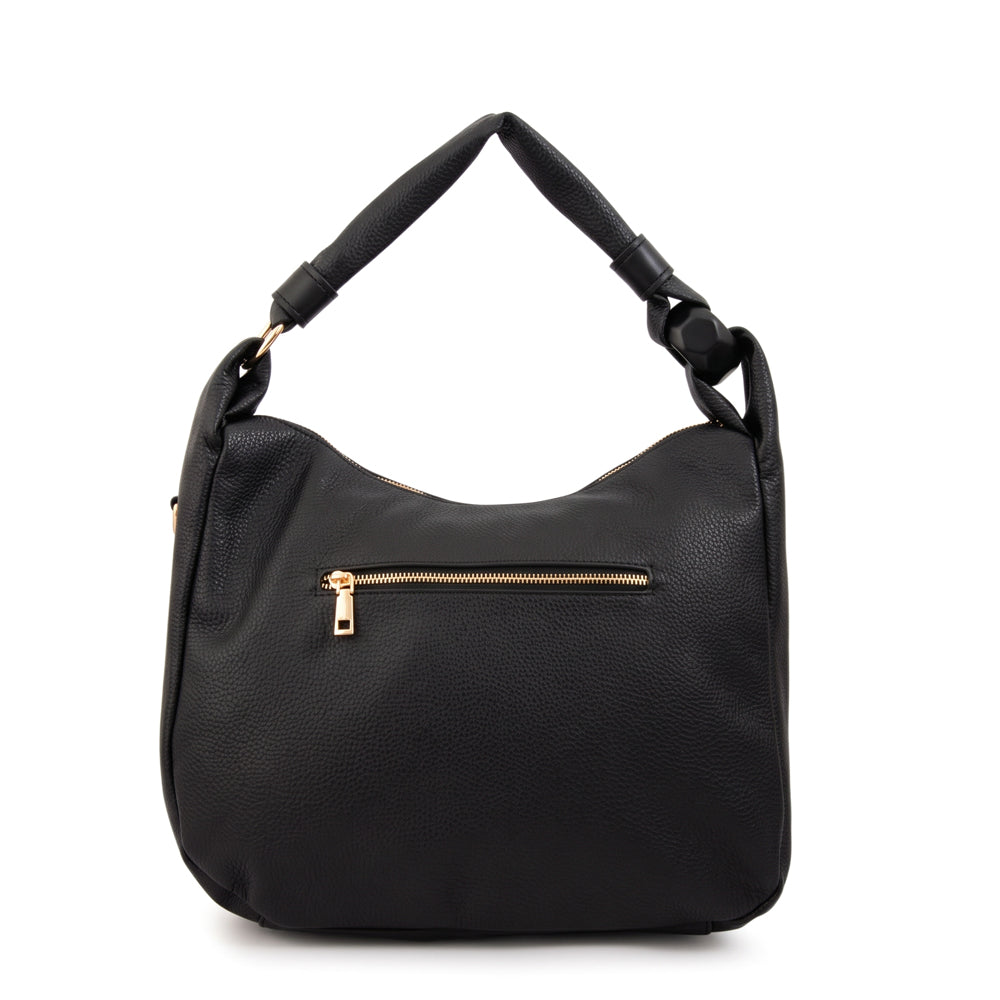Cartera corte oval casandra grande negro