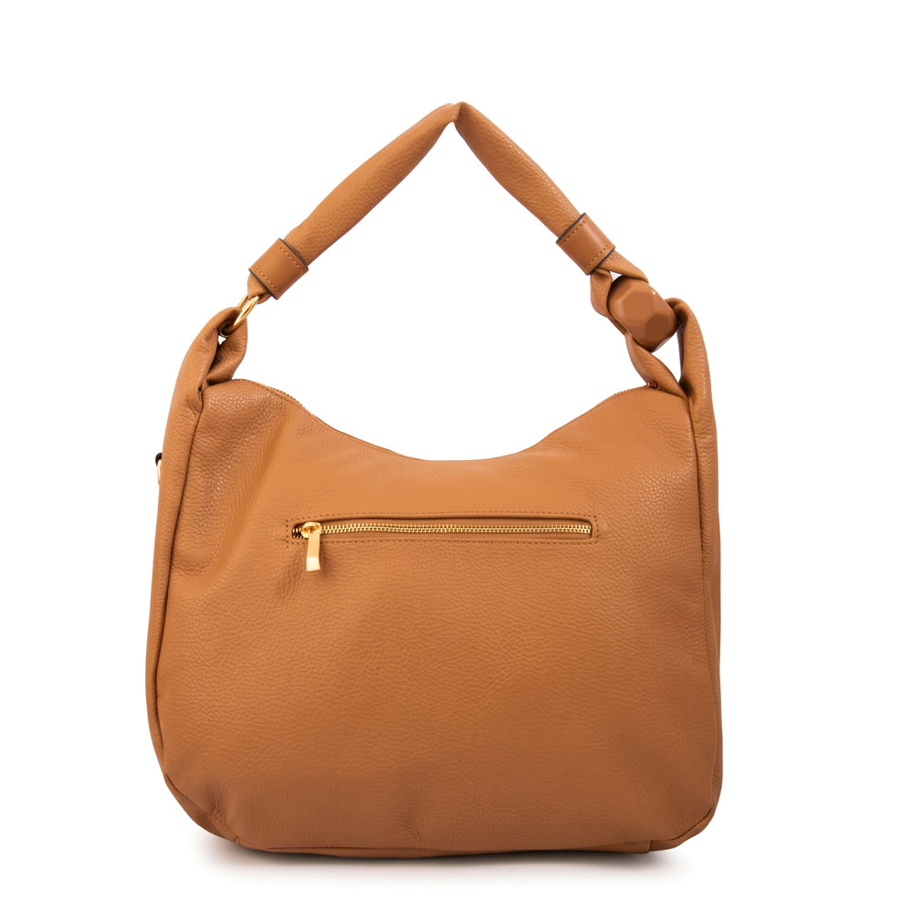 Cartera corte oval casandra grande camel