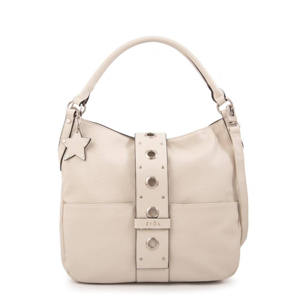 Cartera tote eleonora grande blanco crudo
