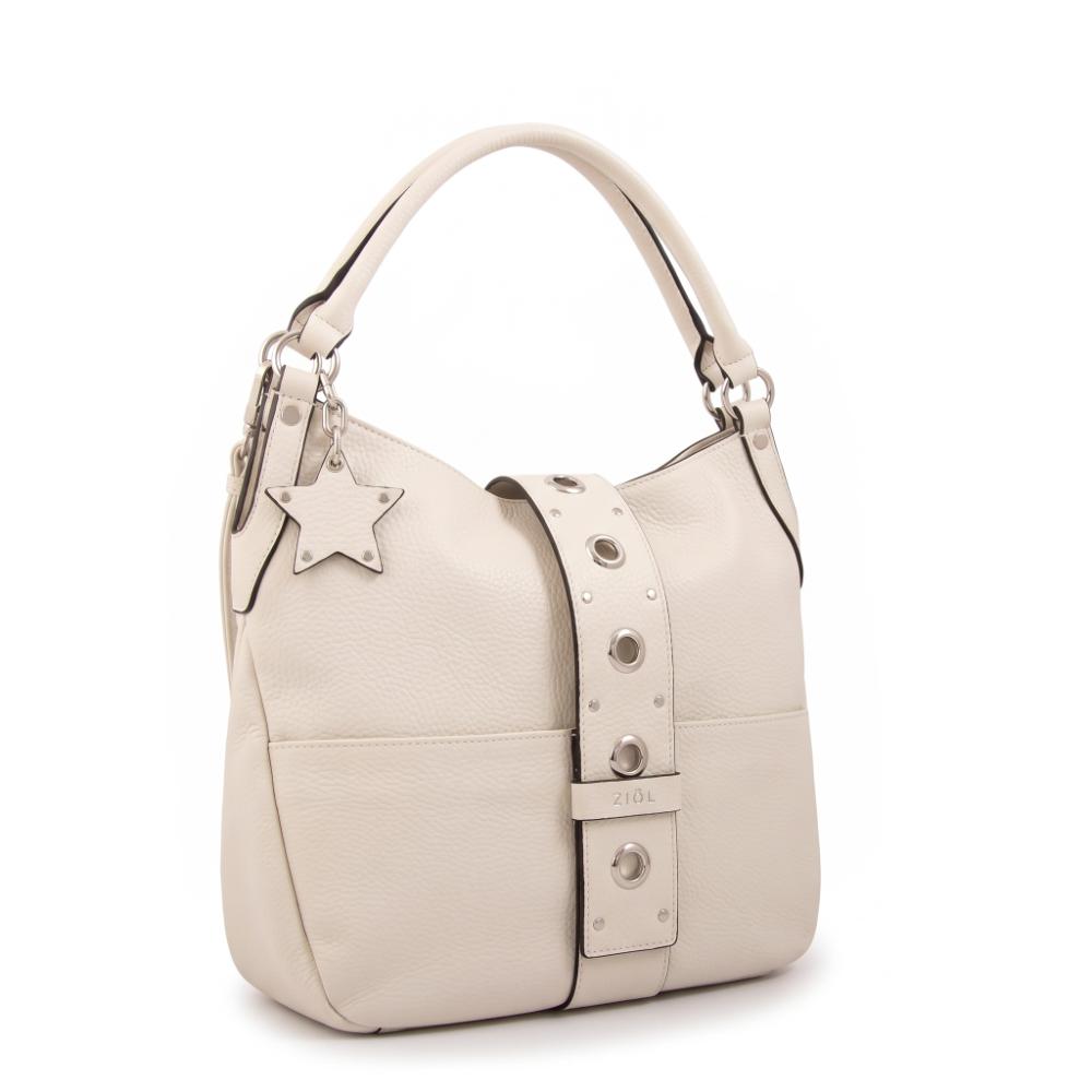 Cartera tote eleonora grande blanco crudo