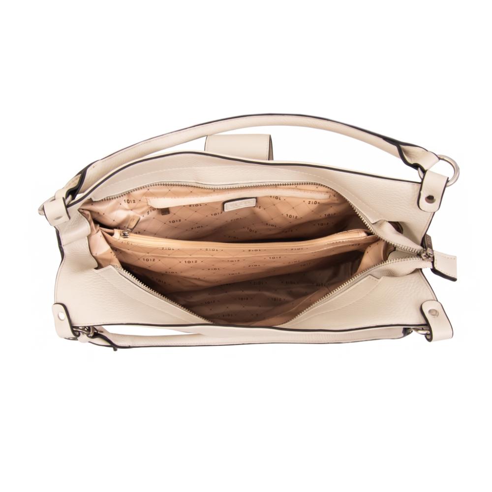 Cartera tote eleonora grande blanco crudo