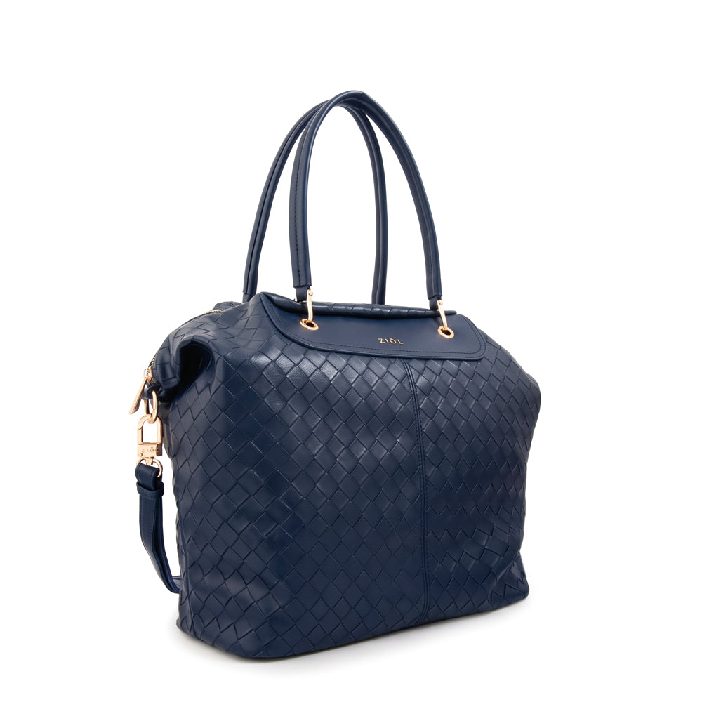 Cartera tote elvira grande azul oscuro