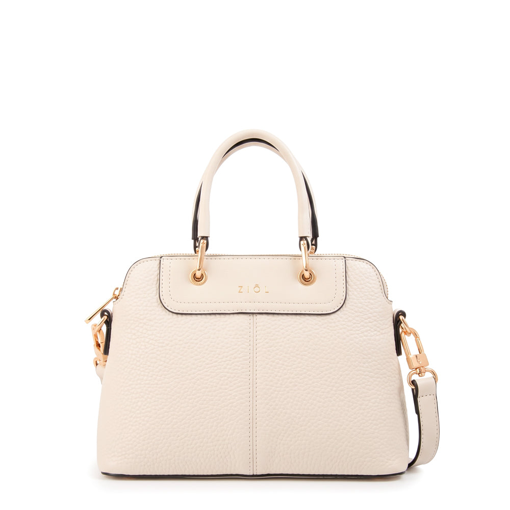 Cartera bandolera elvira mediana blanco crudo