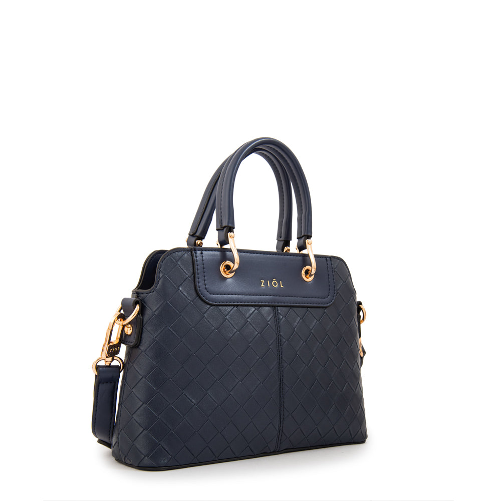 Cartera bandolera elvira mediana azul oscuro