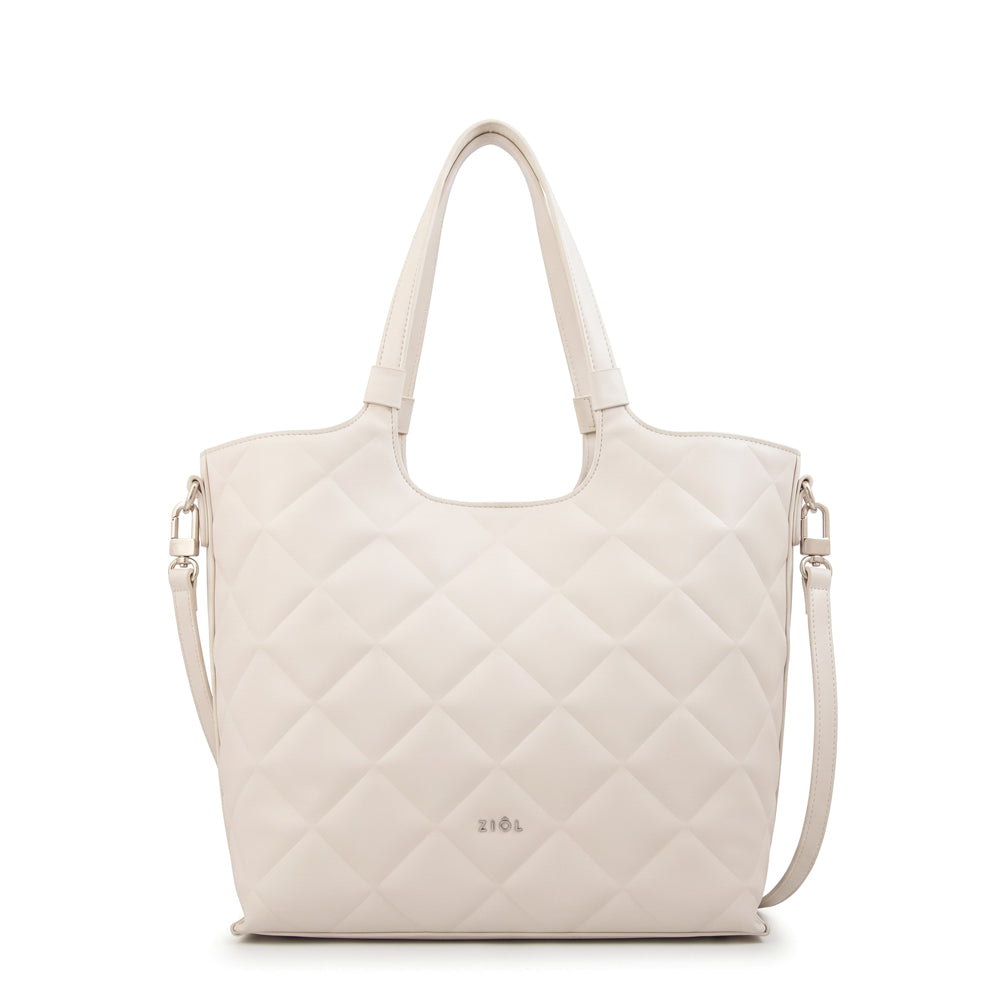 Cartera tote liah grande blanco crudo