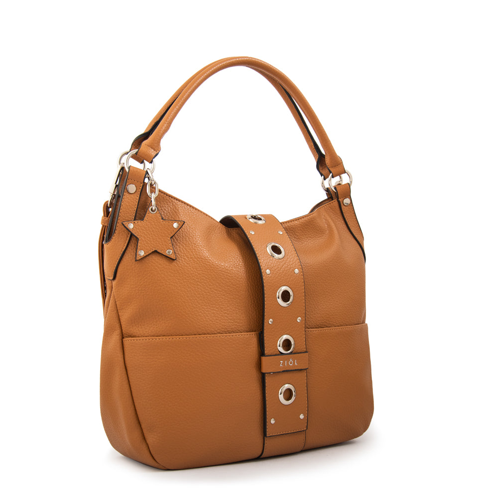Cartera tote tavia grande camel