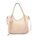 Cartera tote tavia grande blanco crudo