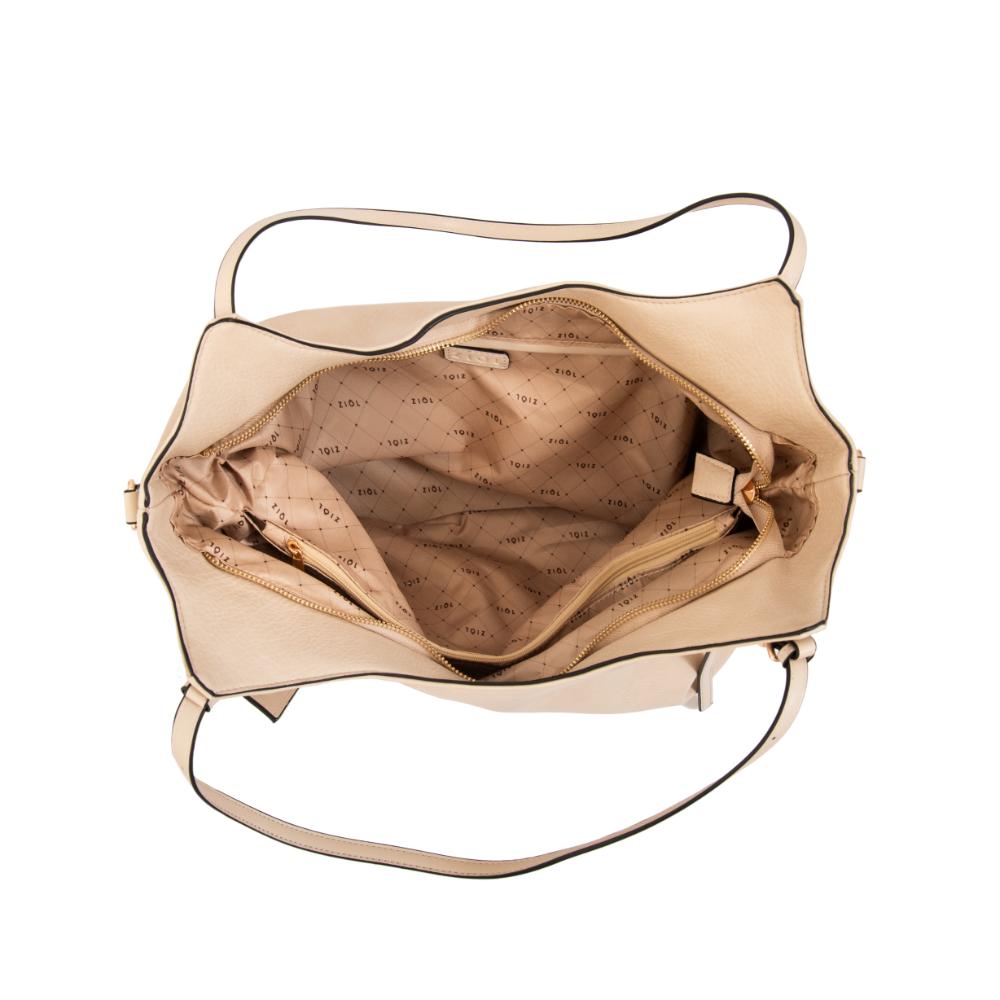 Cartera tote tavia grande blanco crudo