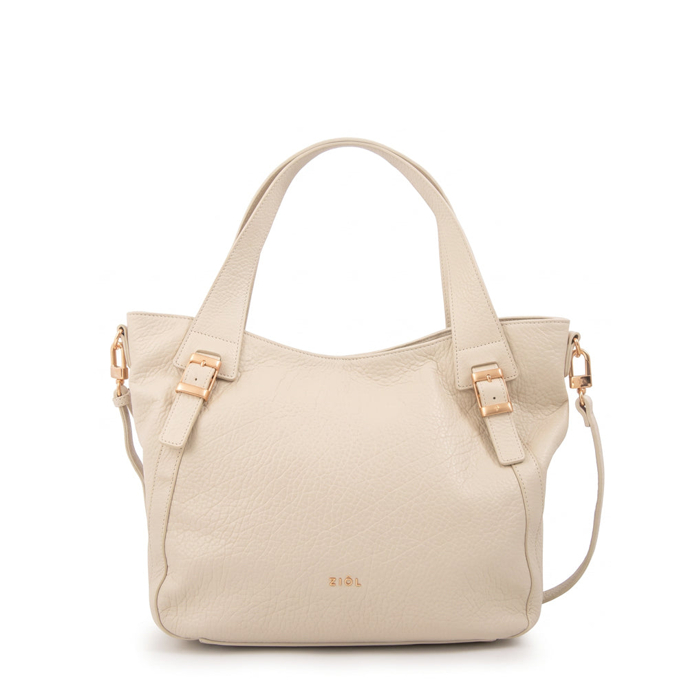 Cartera tote tessa grande blanco crudo