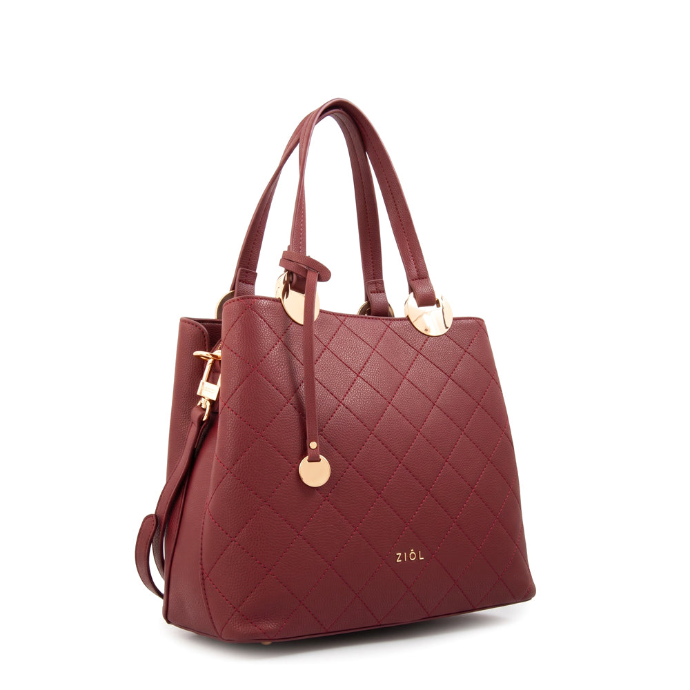 Cartera tote tyler mediana rojo oscuro