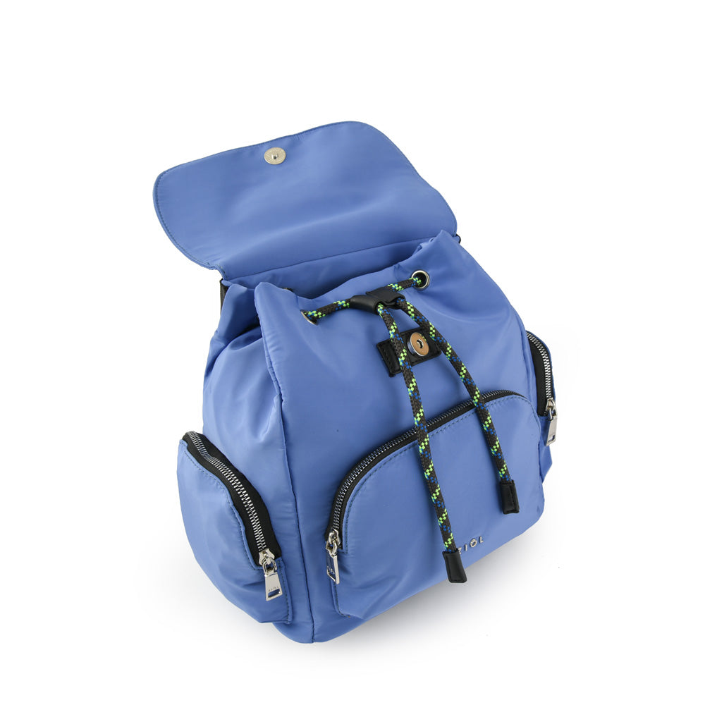 Mochila con tapa simone mediano denim