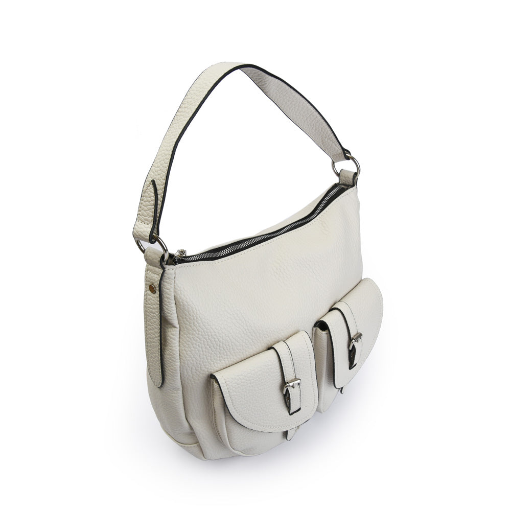 Bertha Cartera Bolso Oval Grande Blanco Crudo