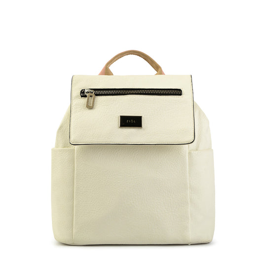 Mochila Con Tapa Grande Abrielle Blanco