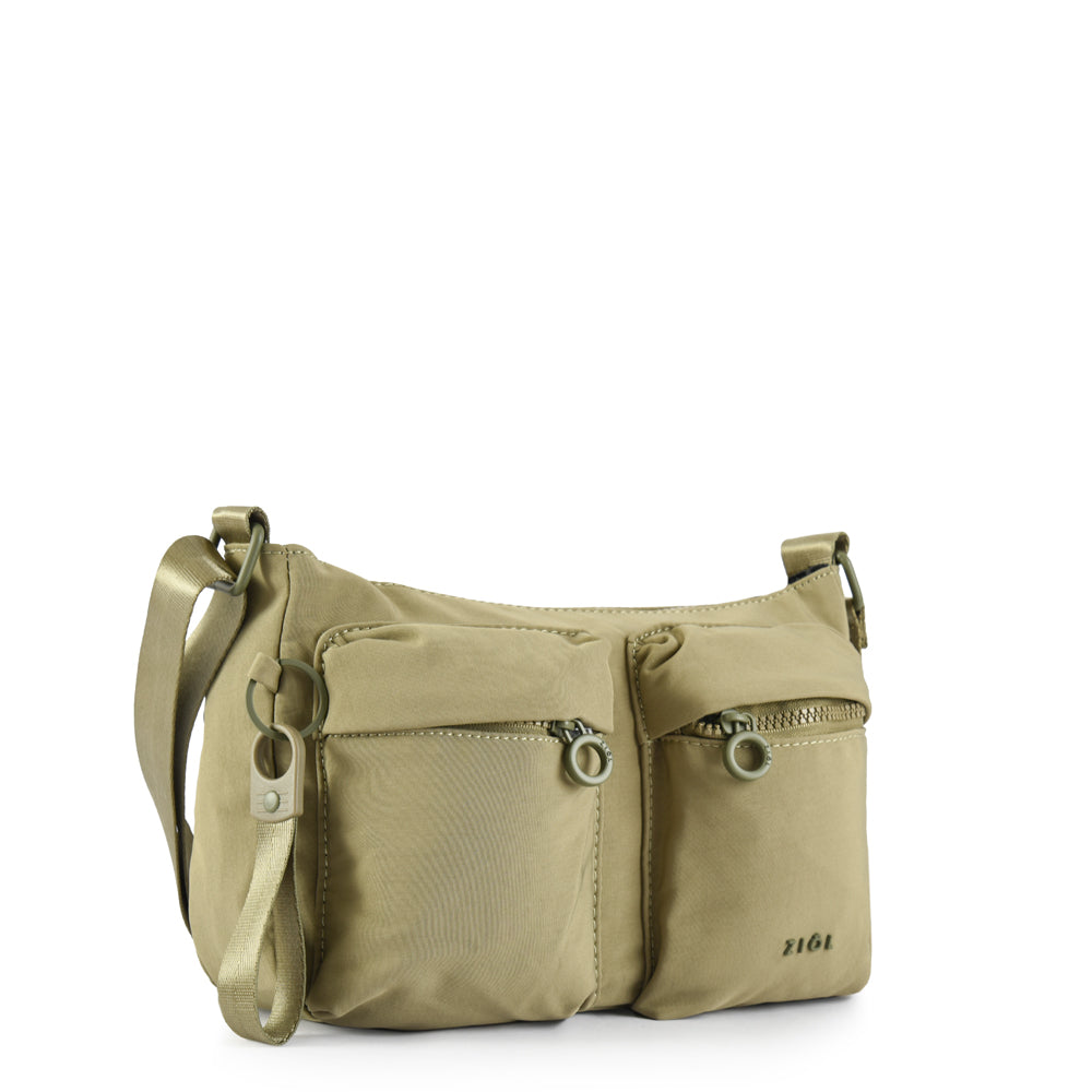 Cartera bandolera veby mediana verde oliva