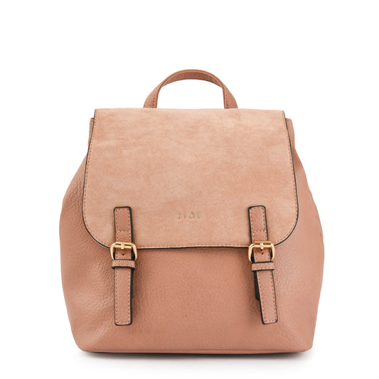 Mochila con tapa mediana bladia rosa viejo