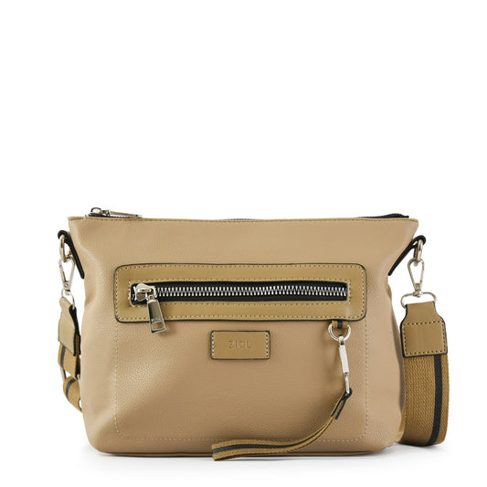 Cartera bandolera mediana tania taupe