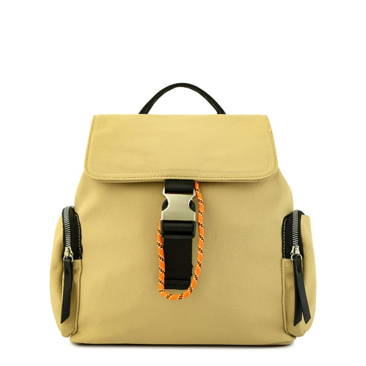 Mochila con tapa mediana burano beige