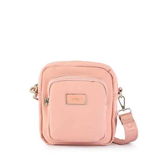 Cartera bandolera pequeña riad rosa viejo