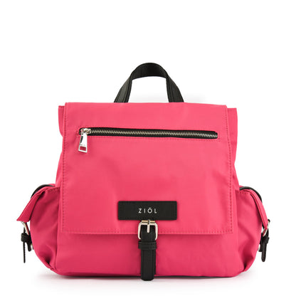 Mochila Con Tapa Mediana Marion Fucsia