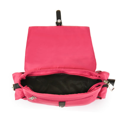 Mochila Con Tapa Mediana Marion Fucsia