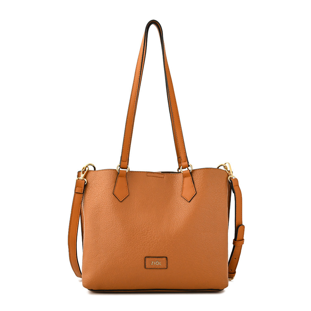 Cartera tote viviene mediana camel