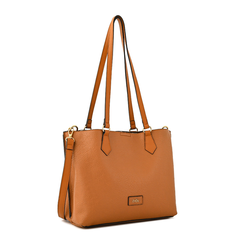 Cartera tote viviene mediana camel