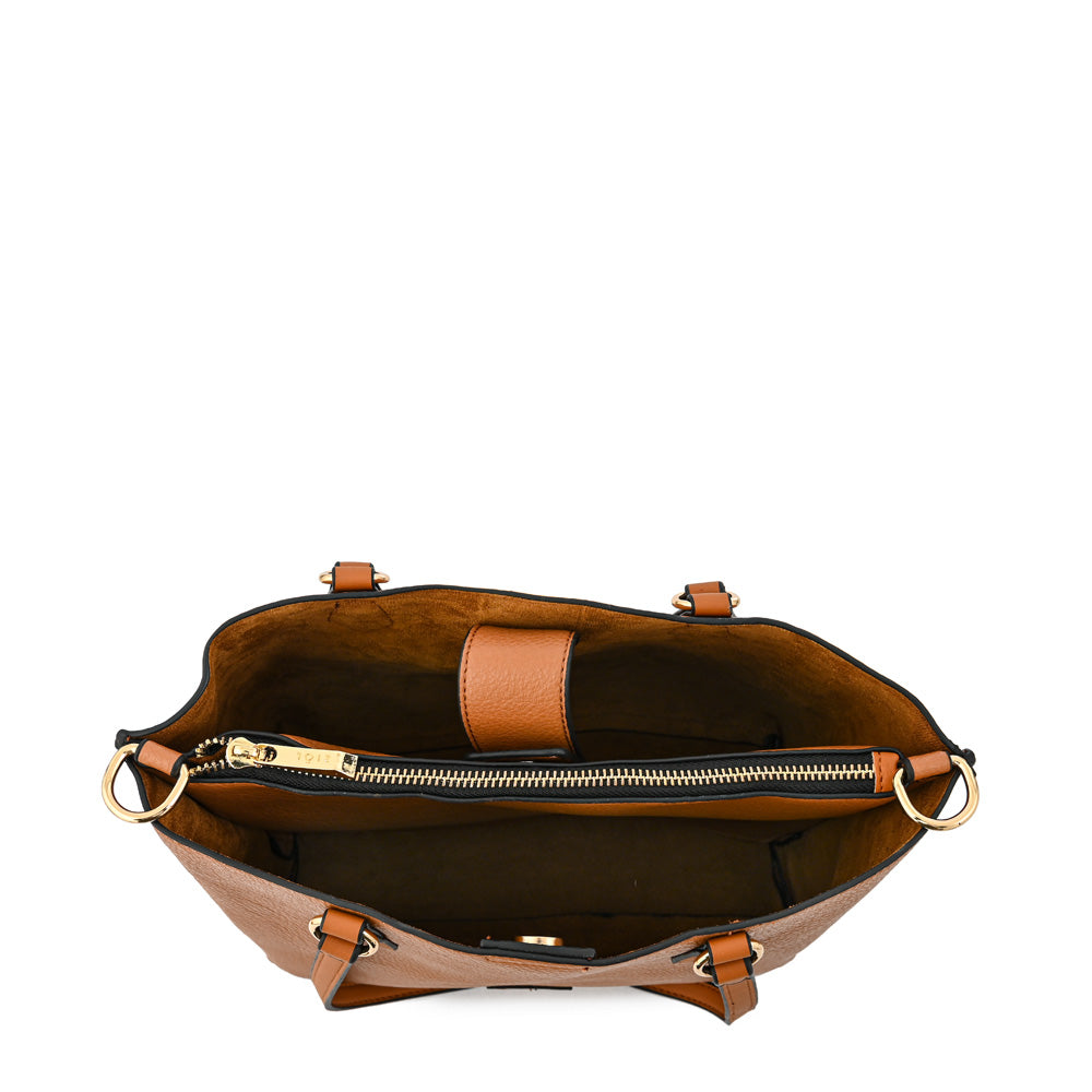 Cartera tote viviene mediana camel