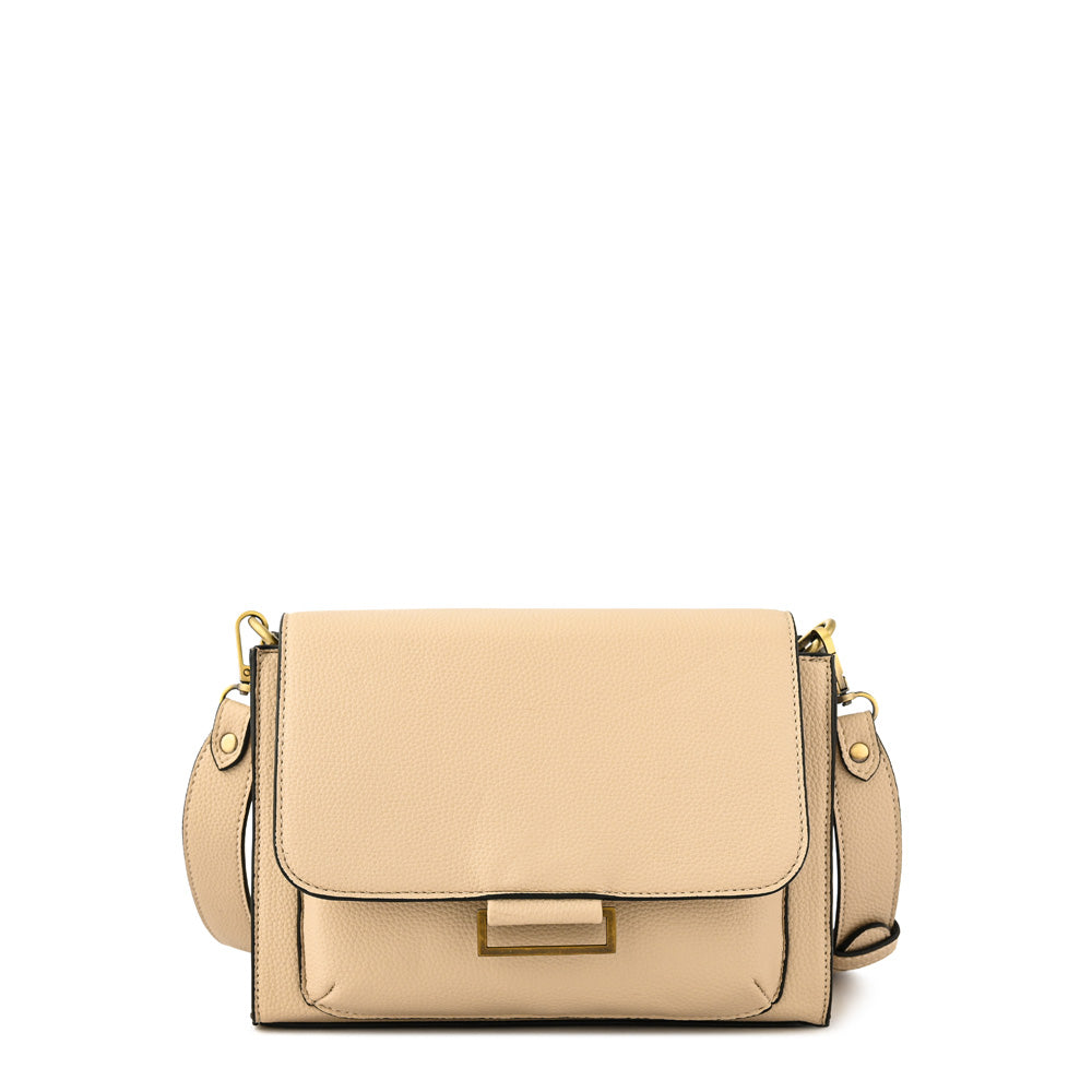 Cartera bandolera con tapa tesea pequeña