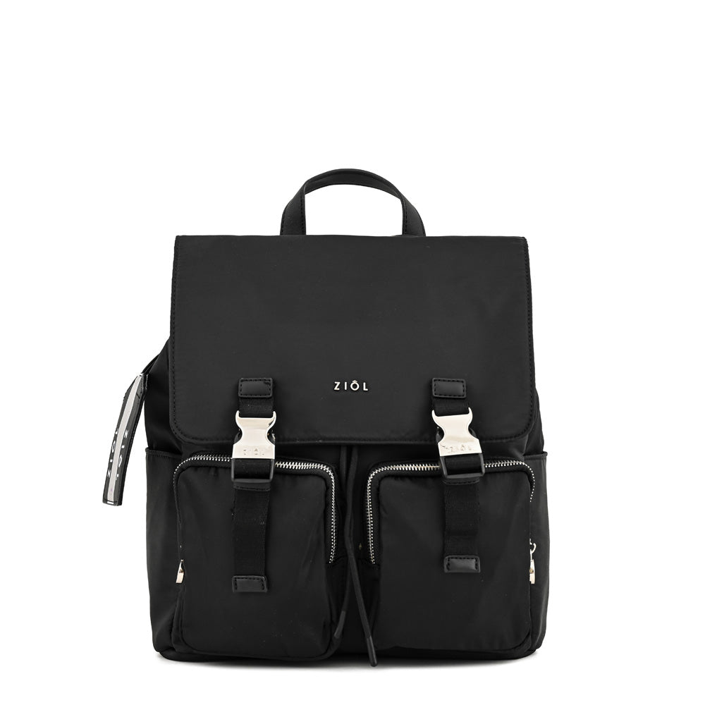 Mochila con tapa odelia mediana negro