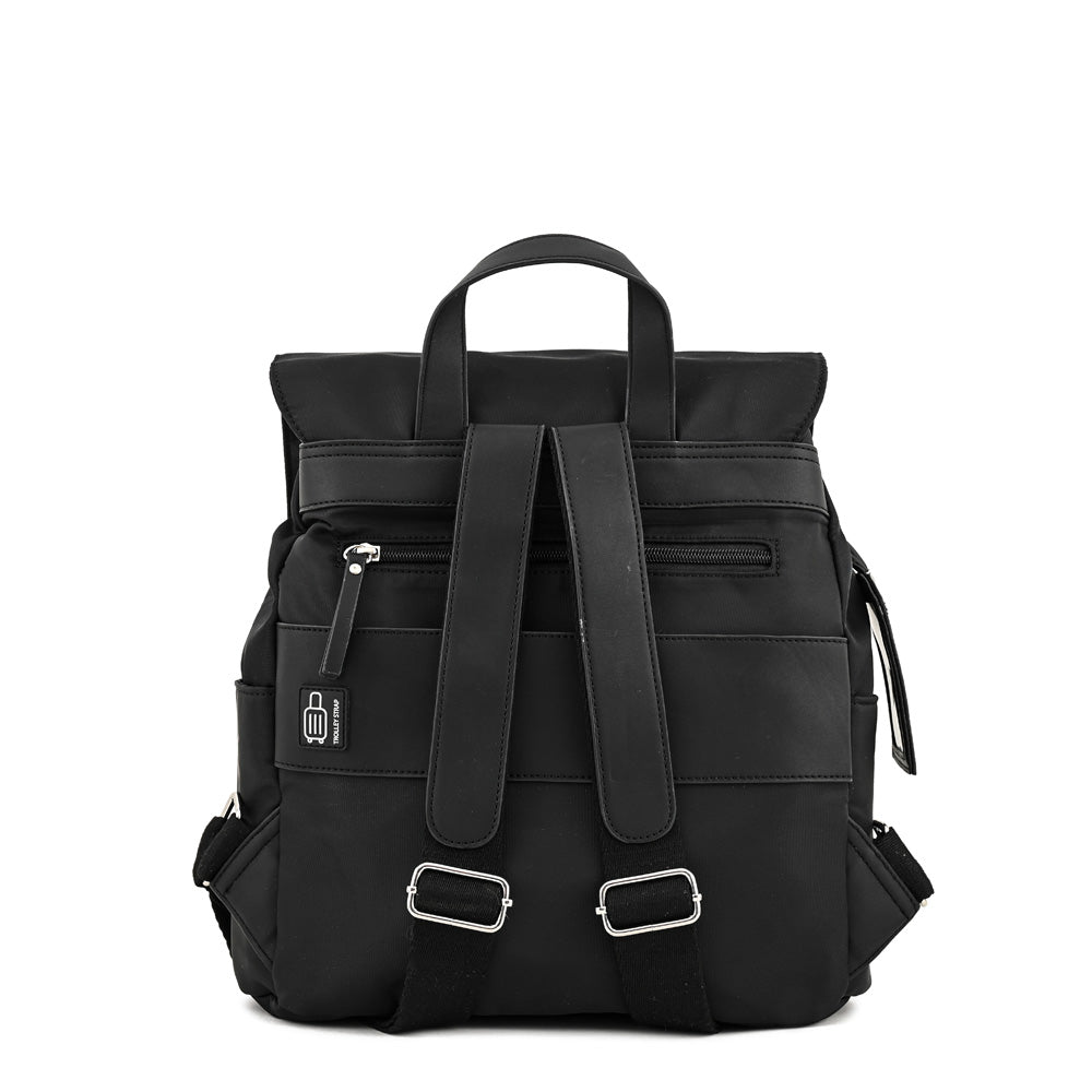 Mochila con tapa odelia mediana negro