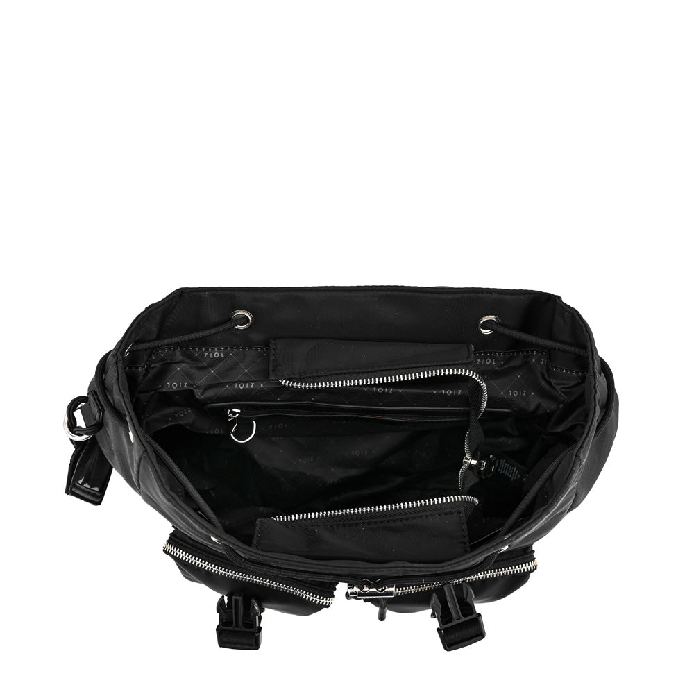 Mochila con tapa odelia mediana negro