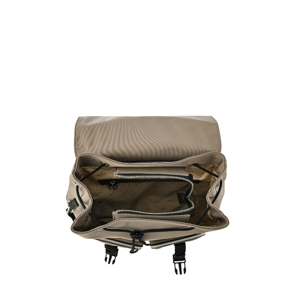 Mochila con tapa odelia mediana beige oscuro