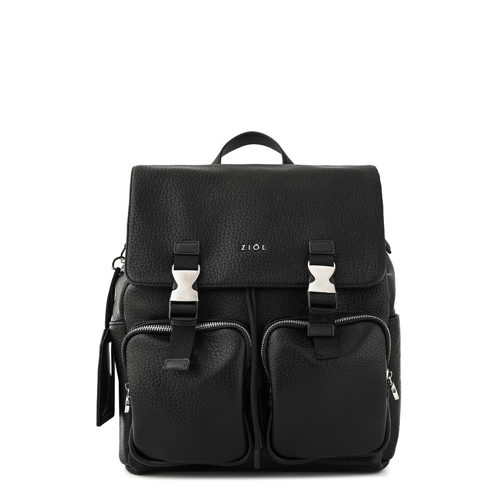 Mochila con tapa odelia mediana negro especial