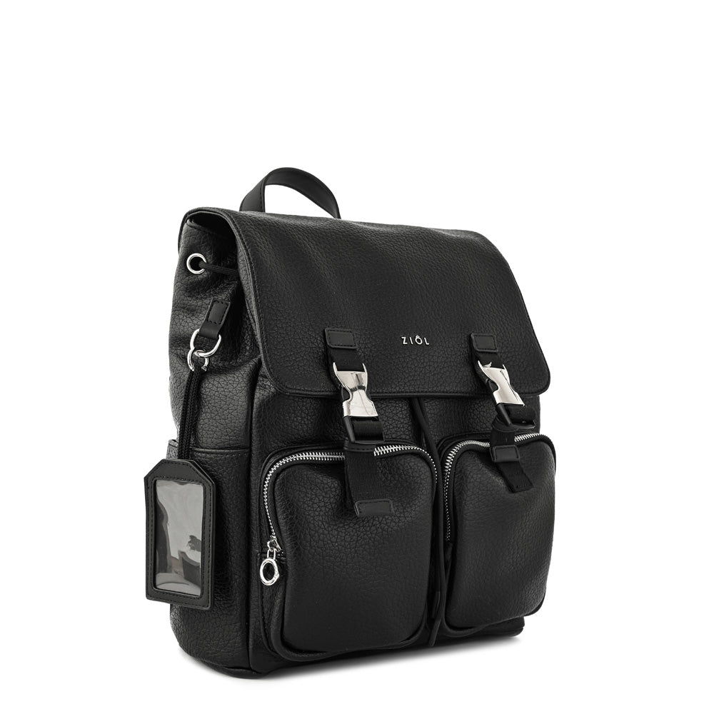 Mochila con tapa odelia mediana negro especial