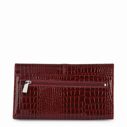 Chequera con flap caroline rojo