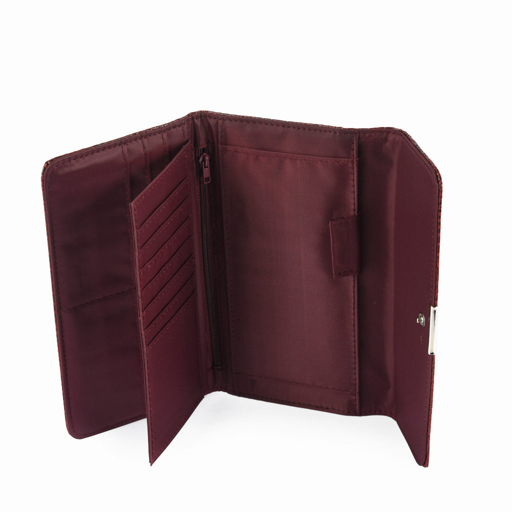 Chequera con flap caroline rojo