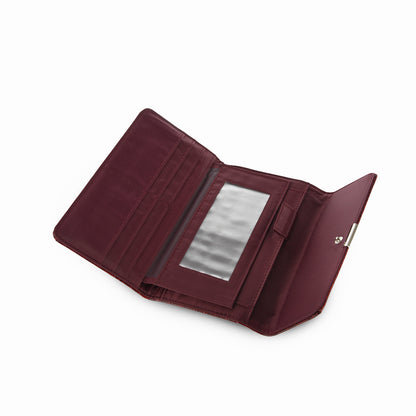 Chequera con flap caroline rojo