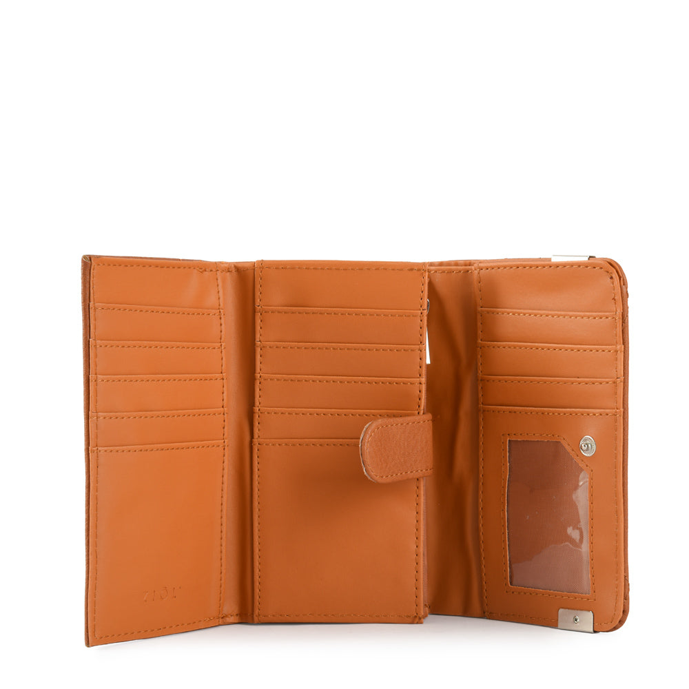 Billetera acordeon mediana pinu café