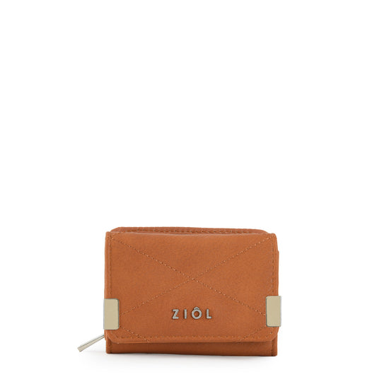 Billetera cierre exterior pequeña pinu café