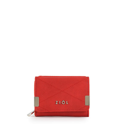 Billetera cierre exterior pequeña pinu rojo