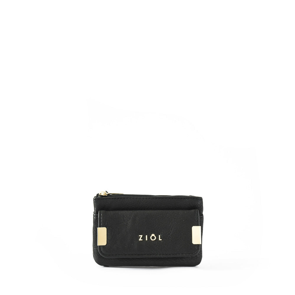 Monedero rectangular pinu pequeña negro