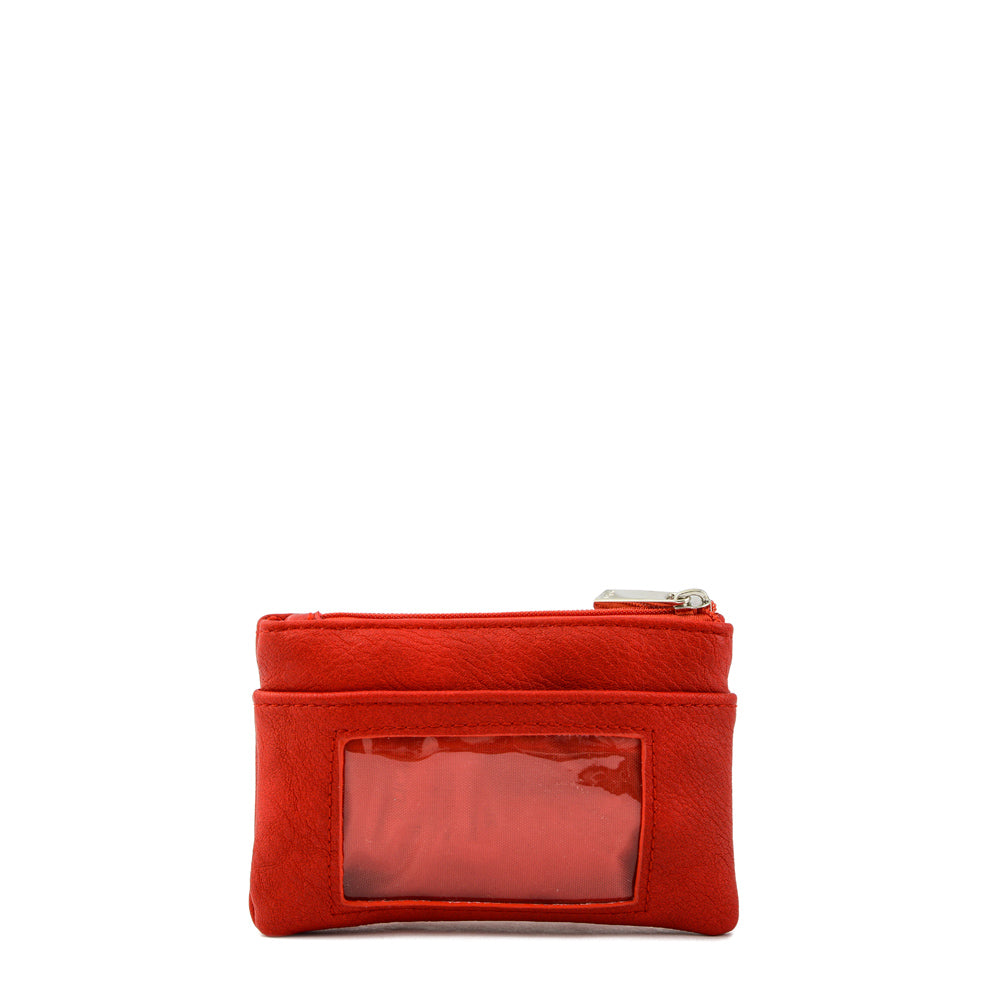 Monedero rectangular pequeña pinu rojo