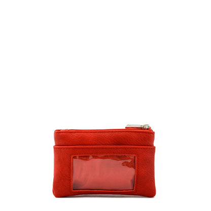 Monedero rectangular pequeña pinu rojo