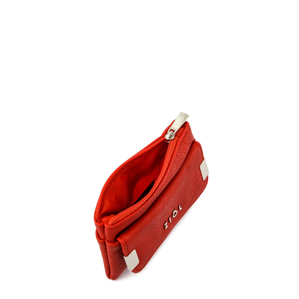 Monedero rectangular pinu pequeña rojo