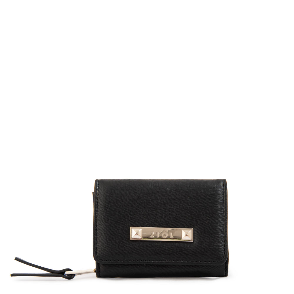 Billetera cierre exterior fraila pequeña negro