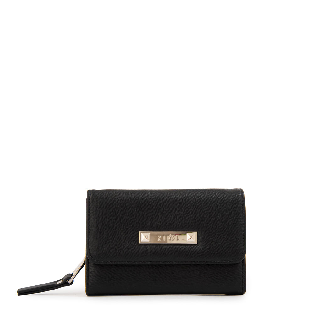 Billetera cierre exterior fraila mediana negro