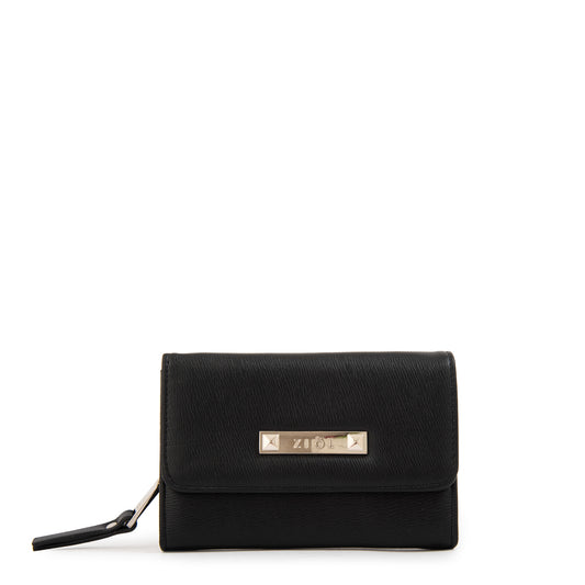 Billetera cierre exterior fraila mediana negro